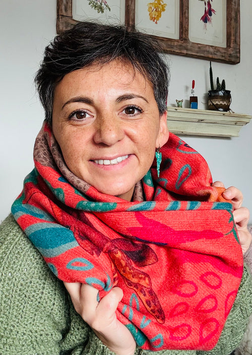 Bufanda Tubo Rojo Sandía