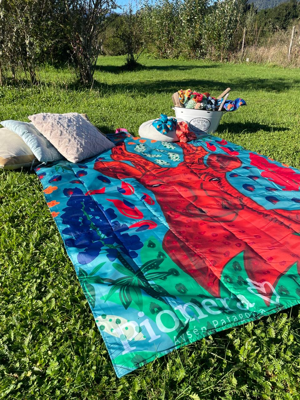 Manta Picnic - Huemul | Patrón Colibrí