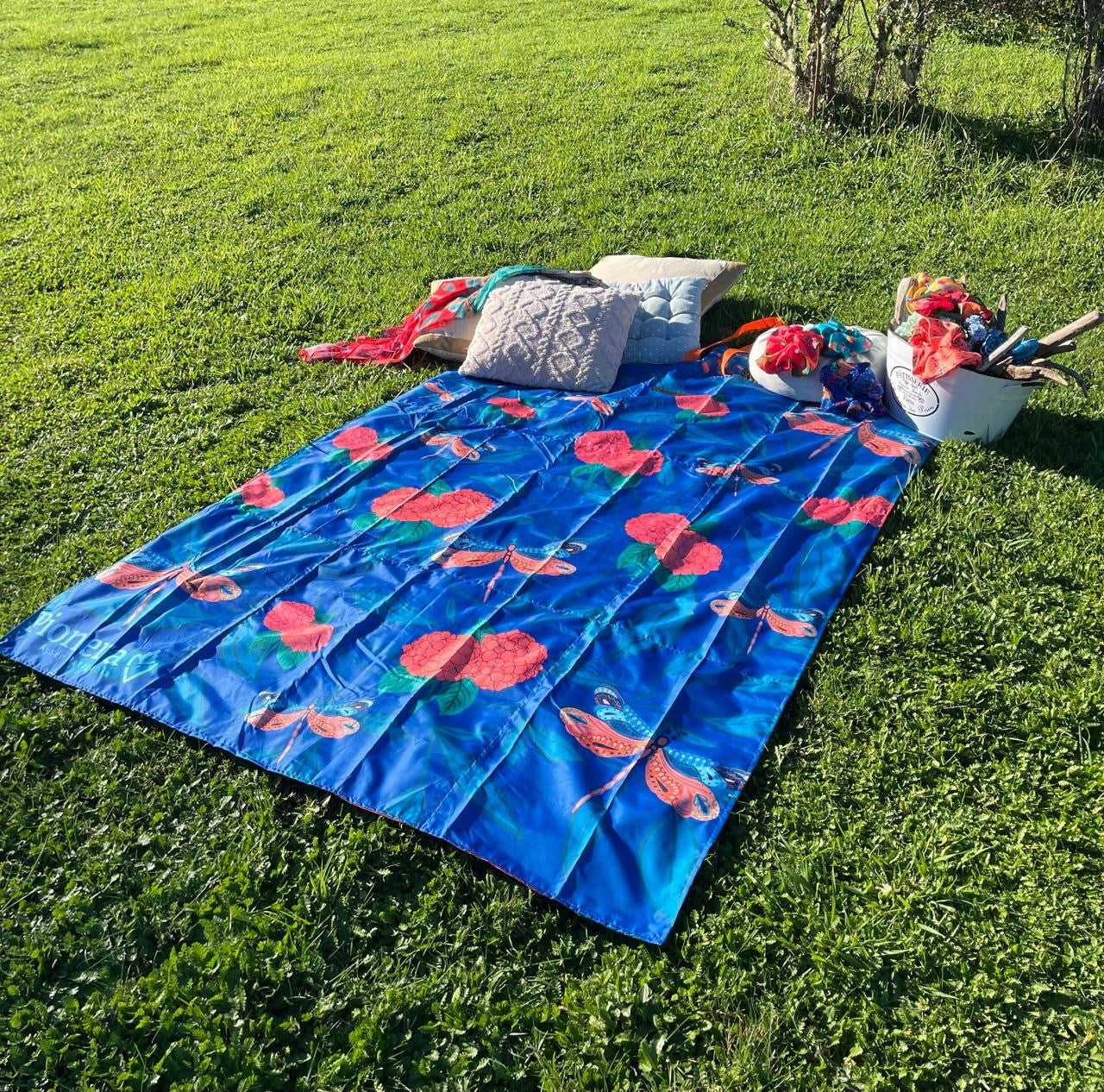 Manta Picnic - Flamencos | Patrón Libélula
