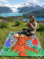 Manta Picnic - Huemul | Patrón Colibrí